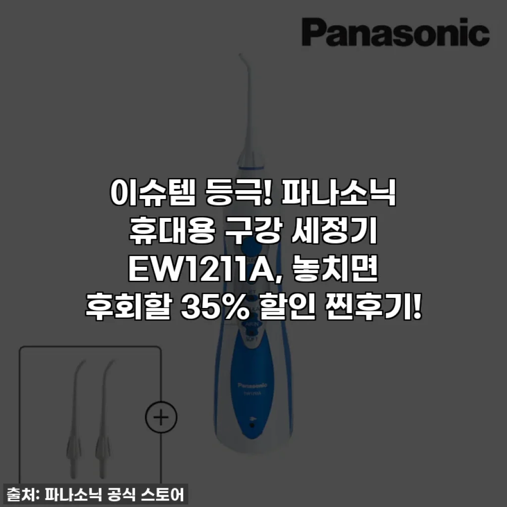 이슈템 등극! 파나소닉 휴대용 구강 세정기 EW1211A, 놓치면 후회할 35% 할인 찐후기!