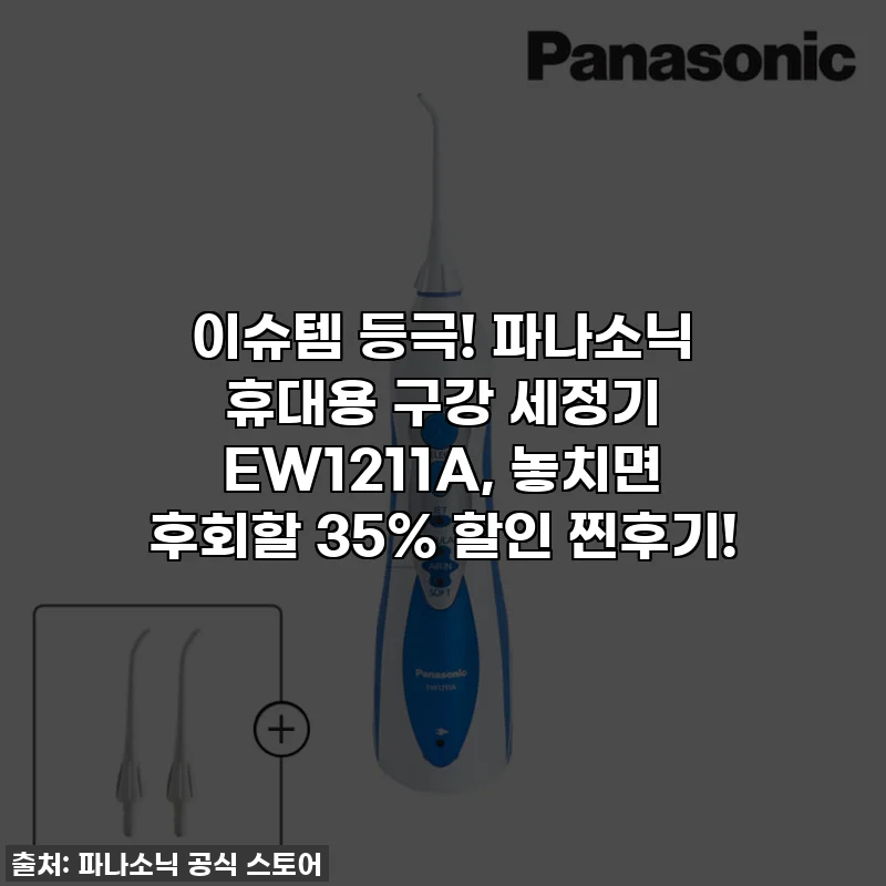 이슈템 등극! 파나소닉 휴대용 구강 세정기 EW1211A, 놓치면 후회할 35% 할인 찐후기!