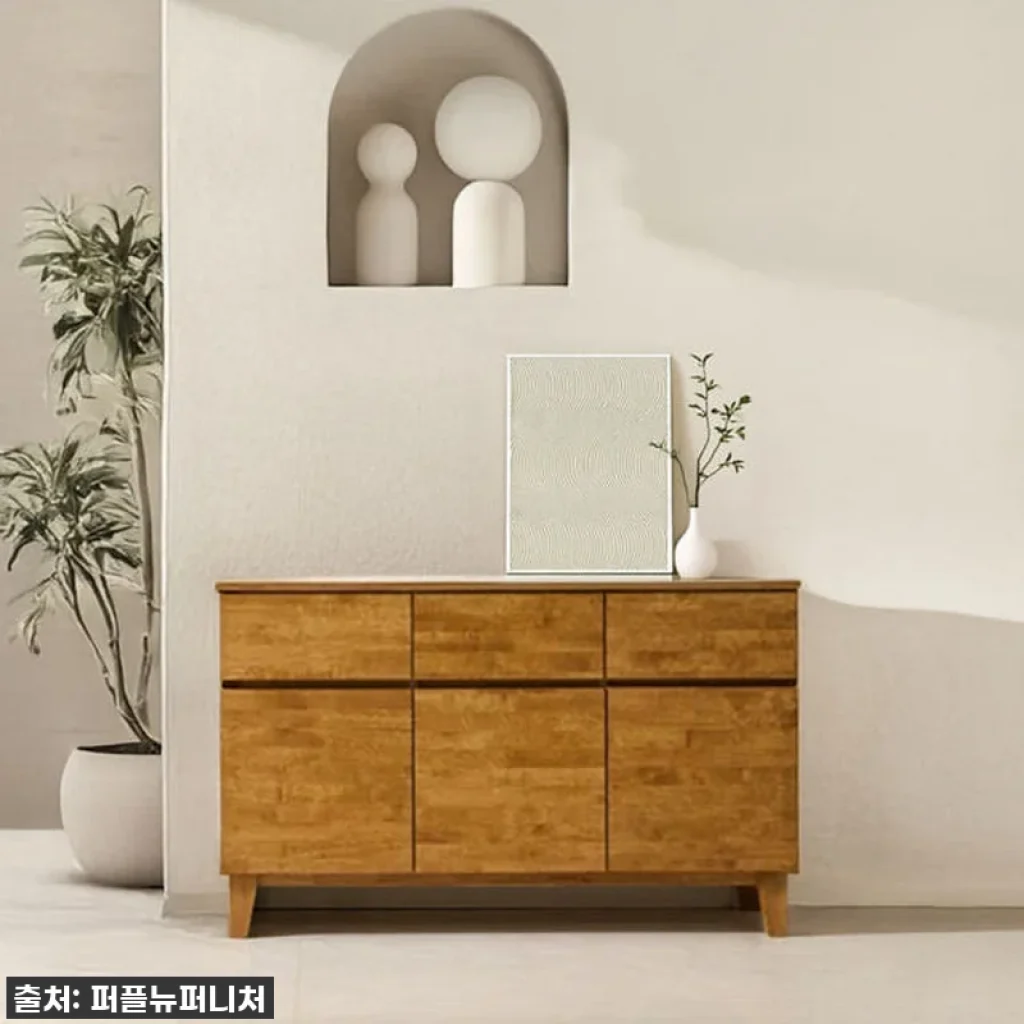 베르간 높은거실장 원목 안방 티비장 tv다이 서랍장 1200