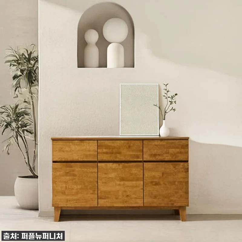 베르간 높은거실장 원목 안방 티비장 tv다이 서랍장 1200