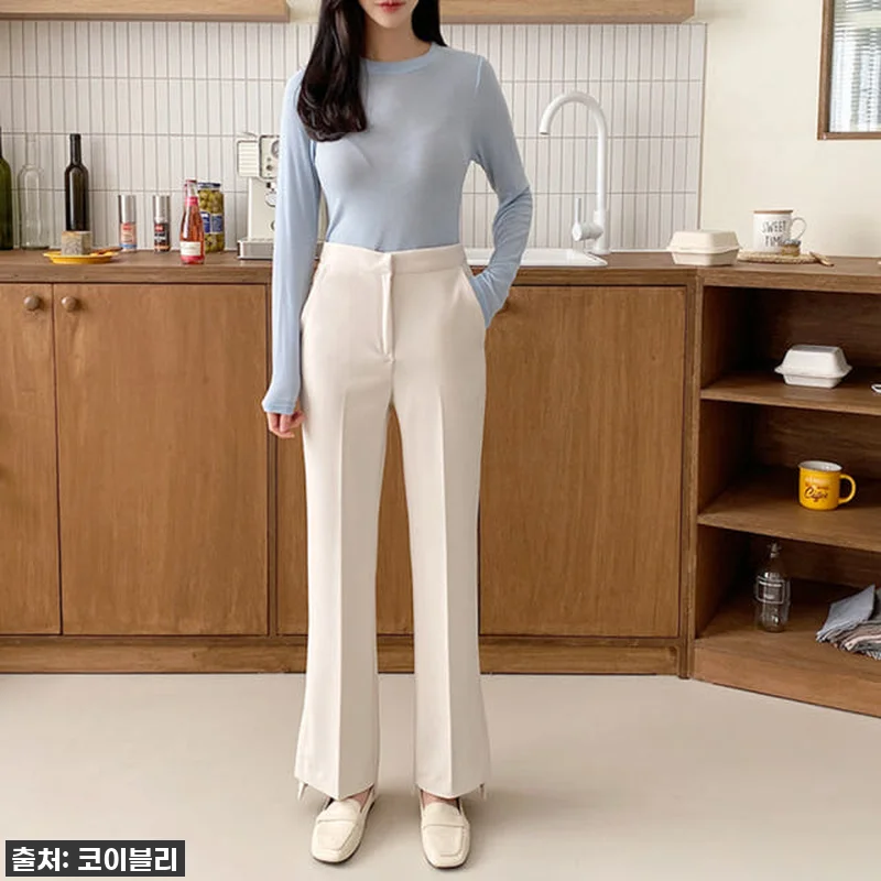 하이웨스트 언발 슬릿 옆트임 여성 봄 관련 이미지 1