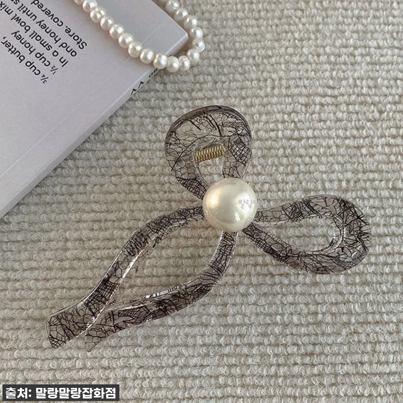 왕진주 빅리본핀 화사한 올림머리 투명 관련 이미지 2