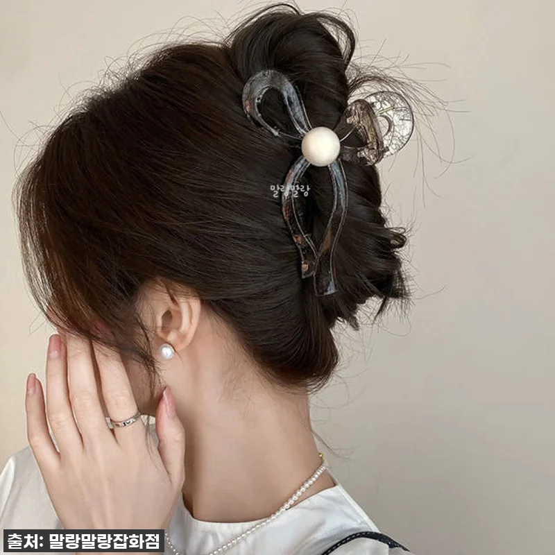 왕진주 빅리본핀 화사한 올림머리 투명 관련 이미지 3
