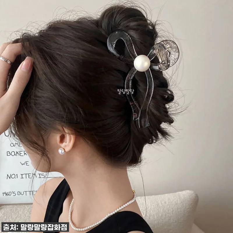 왕진주 빅리본핀 화사한 올림머리 투명 관련 이미지 4