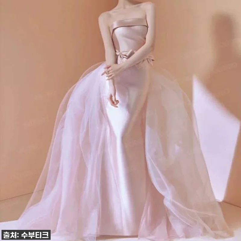 인생샷 보장! 로맨틱 핑크 튜브탑 리본 셀프웨딩드레스 찐후기 (오늘만 이 가격!) 13 인생샷 보장! 로맨틱 핑크 튜브탑 리 관련 이미지 5