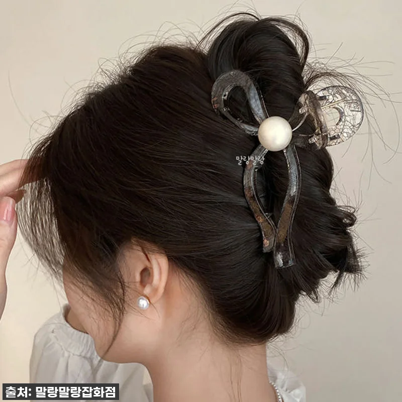 왕진주 빅리본핀 화사한 올림머리 투명 관련 이미지 5