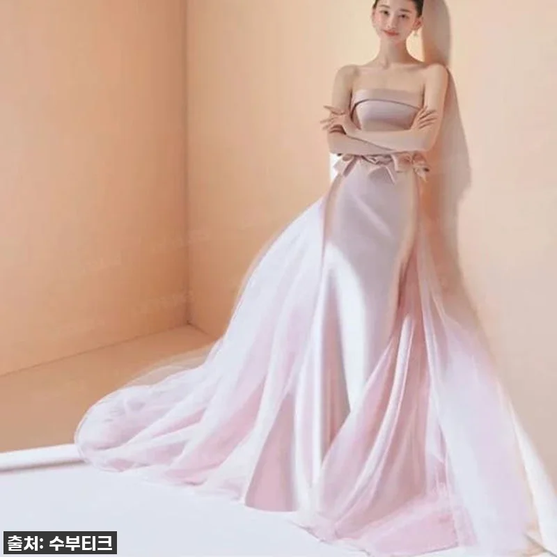 인생샷 보장! 로맨틱 핑크 튜브탑 리본 셀프웨딩드레스 찐후기 (오늘만 이 가격!) 14 인생샷 보장! 로맨틱 핑크 튜브탑 리 관련 이미지 6