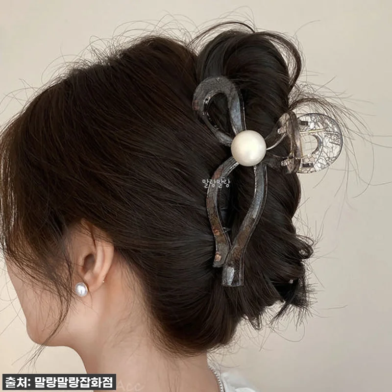 왕진주 빅리본핀 화사한 올림머리 투명 관련 이미지 6