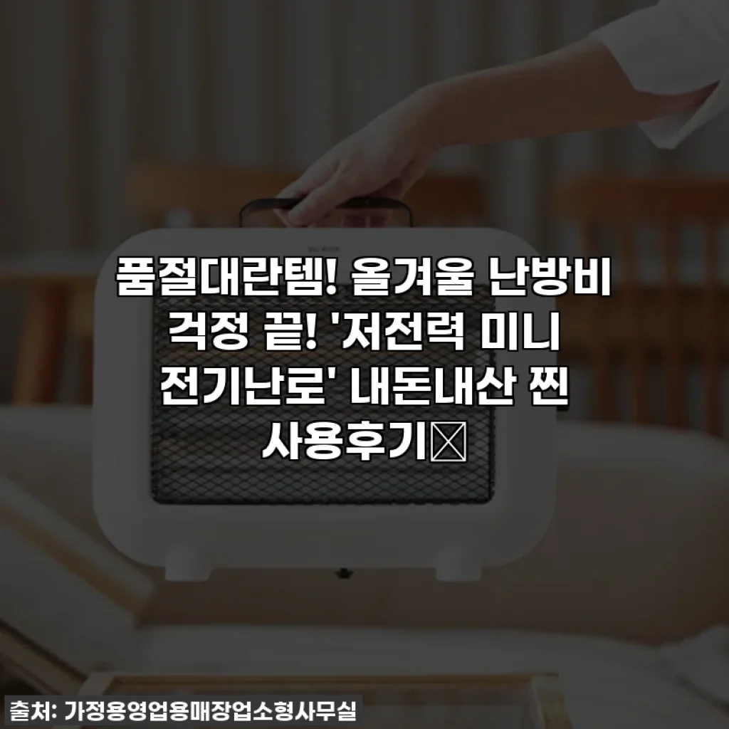 품절대란템! 올겨울 난방비 걱정 끝! '저전력 미니 전기난로' 내돈내산 찐 사용후기🔥