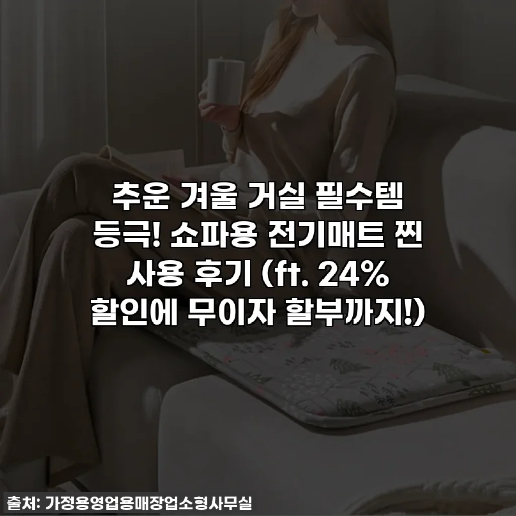 추운 겨울 거실 필수템 등극! 쇼파용 전기매트 찐 사용 후기 (ft. 24% 할인에 무이자 할부까지!)
