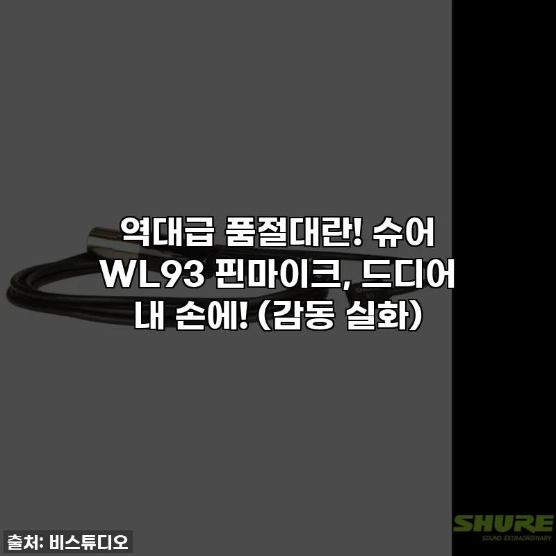 역대급 품절대란! 슈어 WL93 핀마이크, 드디어 내 손에! (감동 실화)