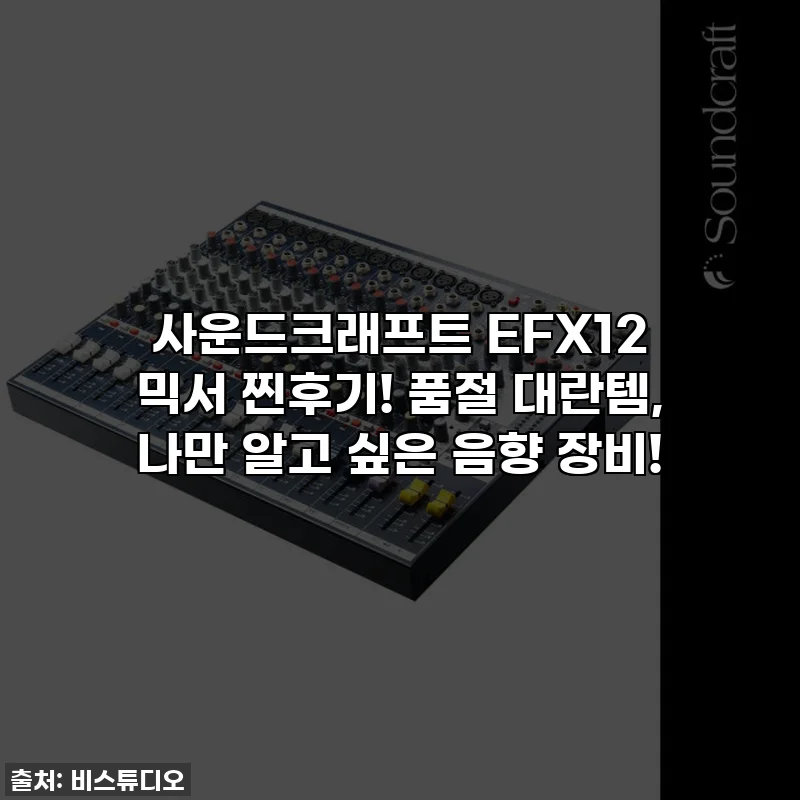 사운드크래프트 EFX12 믹서 찐후기! 품절 대란템, 나만 알고 싶은 음향 장비!