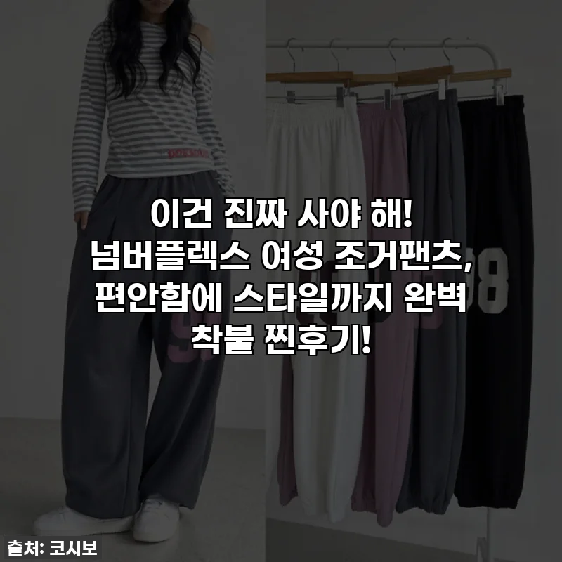 이건 진짜 사야 해! 넘버플렉스 여성 조거팬츠, 편안함에 스타일까지 완벽 착붙 찐후기!
