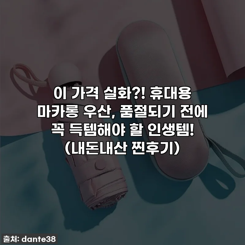 이 가격 실화?! 휴대용 마카롱 우산, 품절되기 전에 꼭 득템해야 할 인생템! (내돈내산 찐후기)