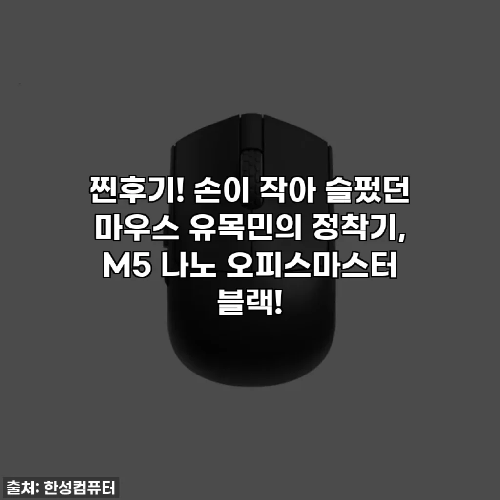찐후기! 손이 작아 슬펐던 마우스 유목민의 정착기, M5 나노 오피스마스터 블랙!