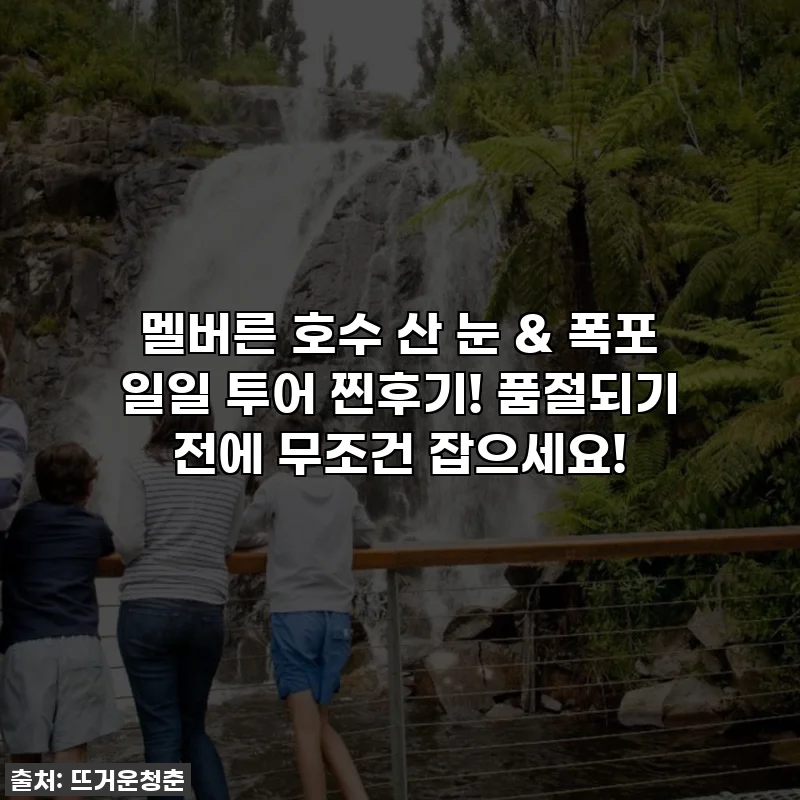 멜버른 호수 산 눈 & 폭포 일일 투어 찐후기! 품절되기 전에 무조건 잡으세요!