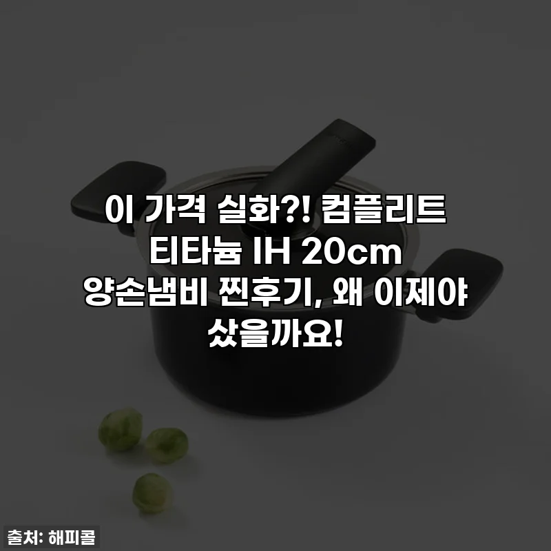 이 가격 실화?! 컴플리트 티타늄 IH 20cm 양손냄비 찐후기, 왜 이제야 샀을까요!