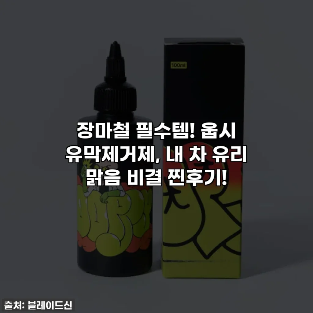 장마철 필수템! 웁시 유막제거제, 내 차 유리 맑음 비결 찐후기!