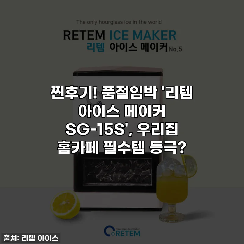 찐후기! 품절임박 '리템 아이스 메이커 SG-15S', 우리집 홈카페 필수템 등극?