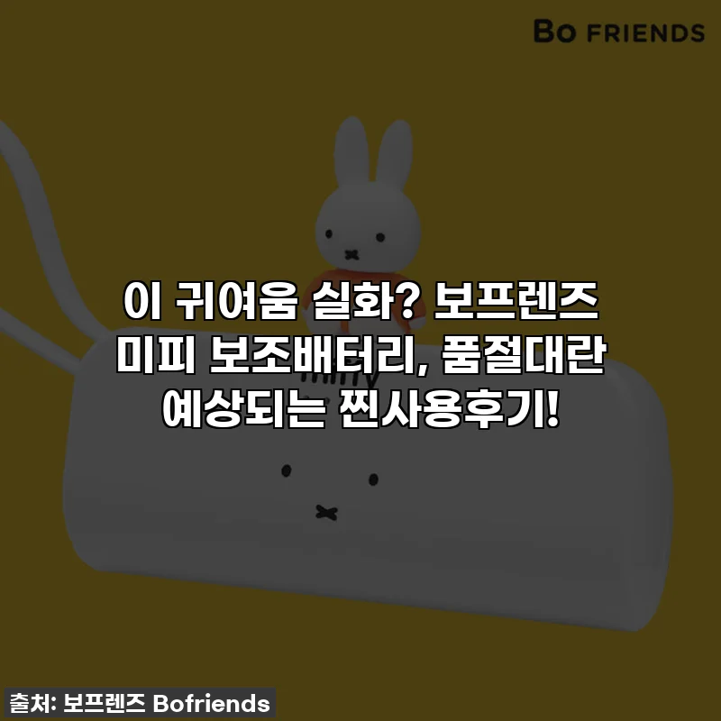 이 귀여움 실화? 🎀 보프렌즈 미피 보조배터리, 품절대란 예상되는 찐사용후기!