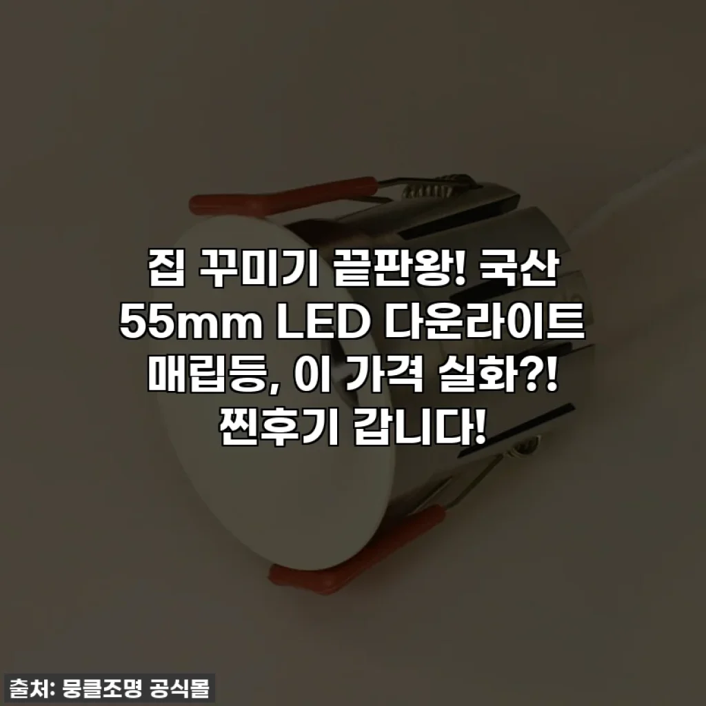 집 꾸미기 끝판왕! 국산 55mm LED 다운라이트 매립등, 이 가격 실화?! 찐후기 갑니다!