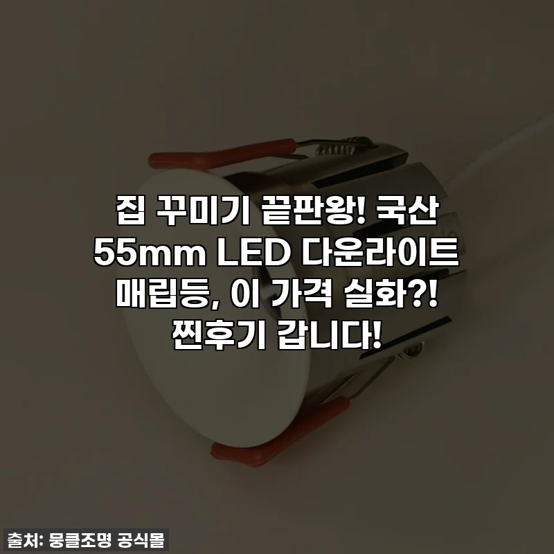 집 꾸미기 끝판왕! 국산 55mm LED 다운라이트 매립등, 이 가격 실화?! 찐후기 갑니다!
