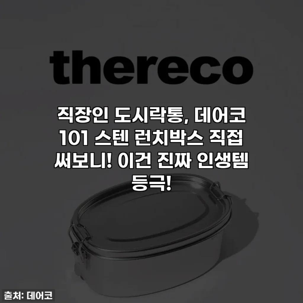 직장인 도시락통, 데어코 101 스텐 런치박스 직접 써보니! 이건 진짜 인생템 등극!