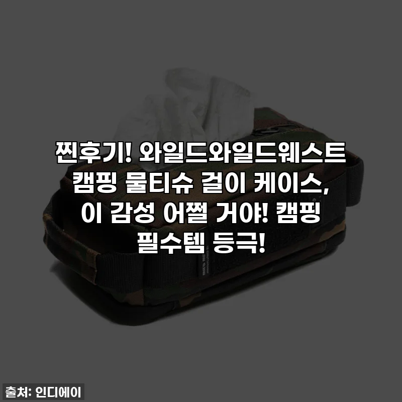 찐후기! 와일드와일드웨스트 캠핑 물티슈 걸이 케이스, 이 감성 어쩔 거야! 캠핑 필수템 등극!