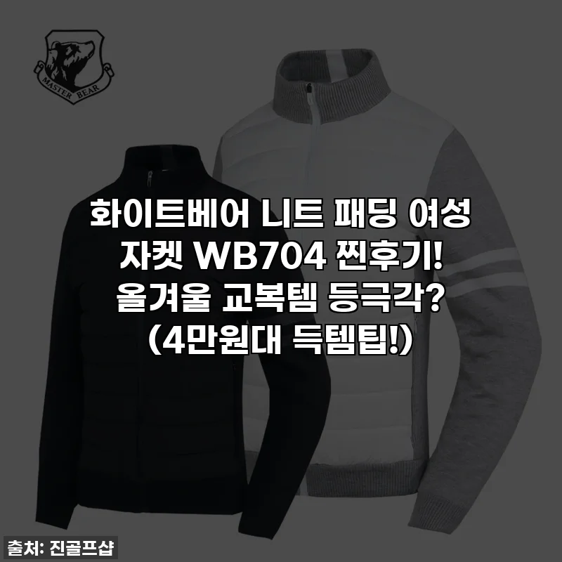 화이트베어 니트 패딩 여성 자켓 WB704 찐후기! 올겨울 교복템 등극각? (4만원대 득템팁!)