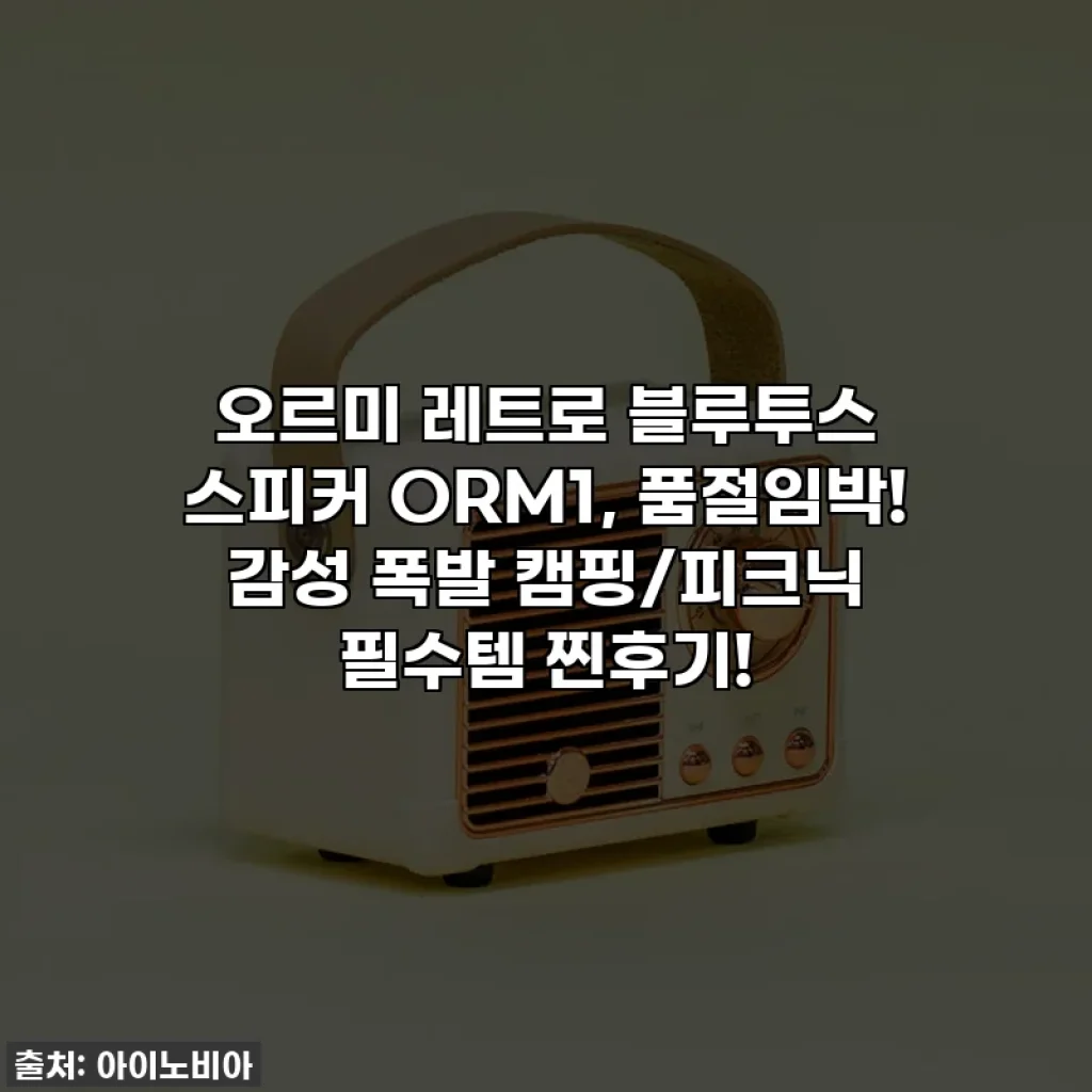 오르미 레트로 블루투스 스피커 ORM1, 품절임박! 감성 폭발 캠핑/피크닉 필수템 찐후기!