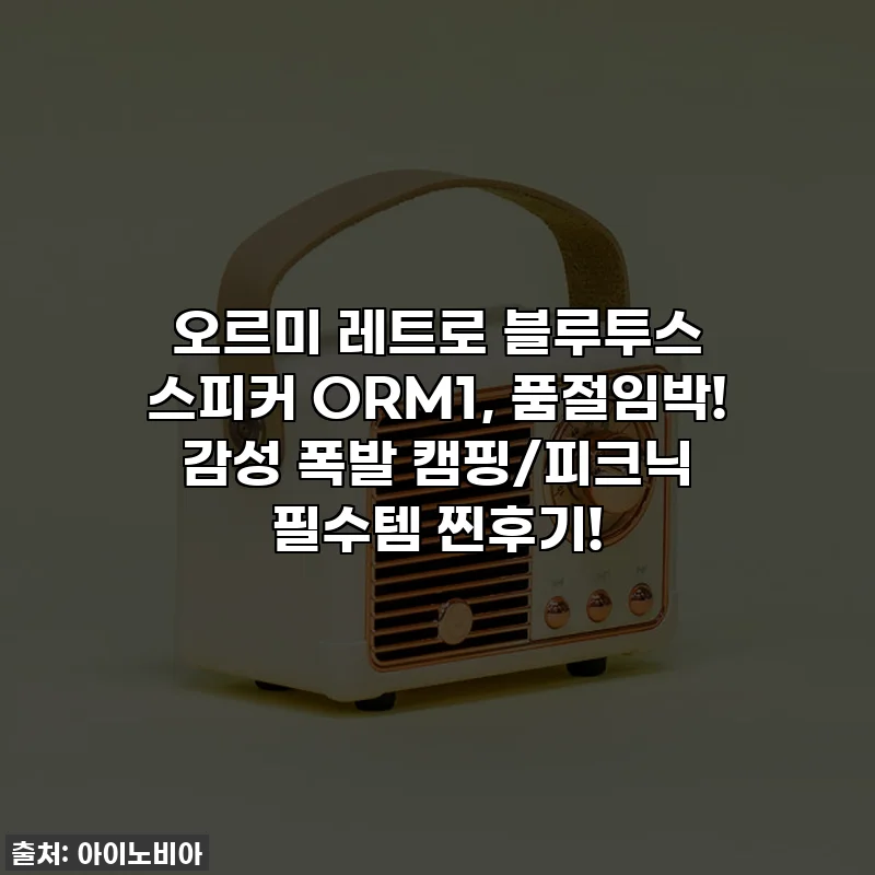 오르미 레트로 블루투스 스피커 ORM1, 품절임박! 감성 폭발 캠핑/피크닉 필수템 찐후기!