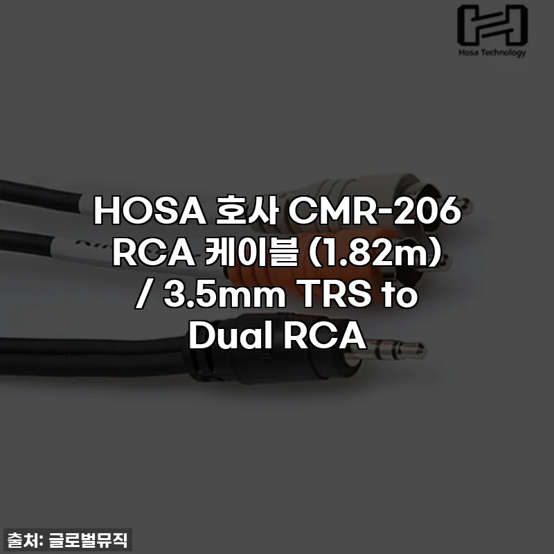 HOSA 호사 CMR-206 RCA 케이블 (1.82m) / 3.5mm TRS to Dual RCA