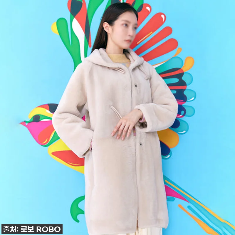 로보 리버시블 롱 무스탕, 겨울 코디 관련 이미지 1