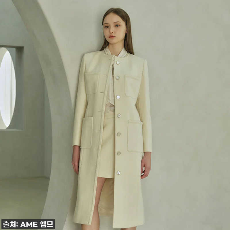 품절대란템! 엘레나 라운드 트리밍 코 관련 이미지 1