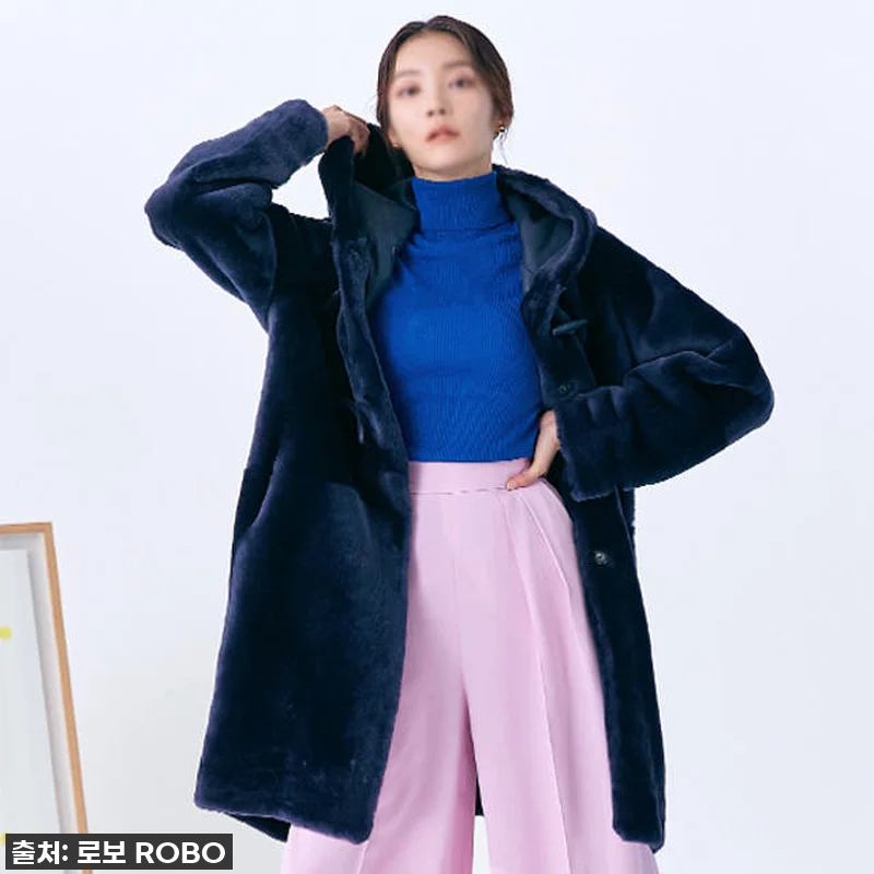 로보 리버시블 롱 무스탕, 겨울 코디 관련 이미지 2