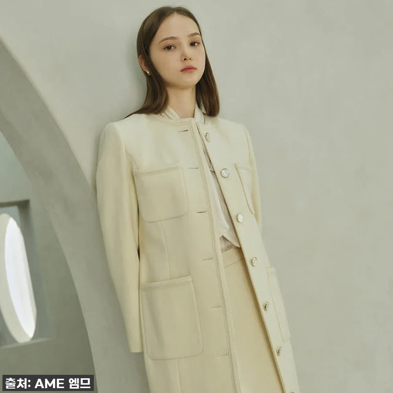 품절대란템! 엘레나 라운드 트리밍 코 관련 이미지 2