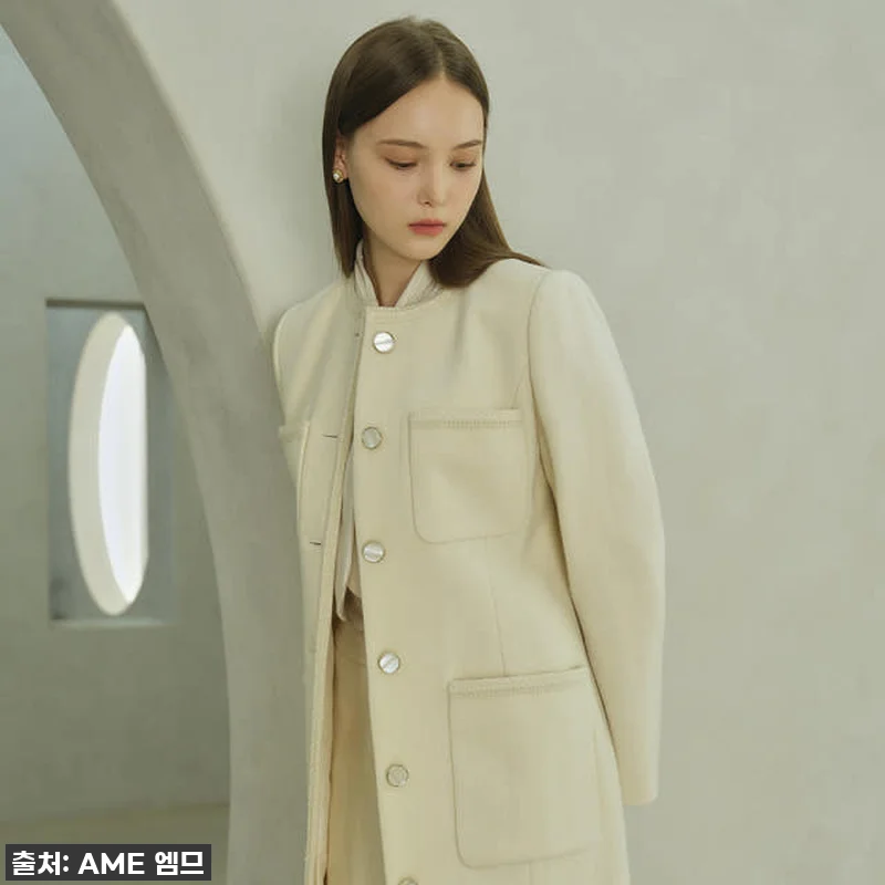 품절대란템! 엘레나 라운드 트리밍 코 관련 이미지 3