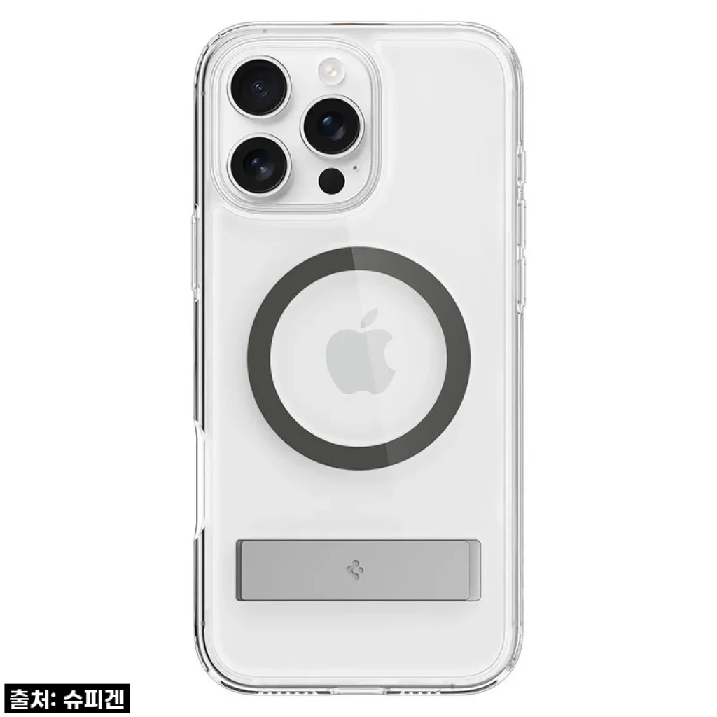 이슈템 떴다! 아이폰16 프로 맥스, 슈피겐 투명 맥세이프 스탠드 케이스 울트라하이브리드S 맥핏 그래파이트 찐후기!