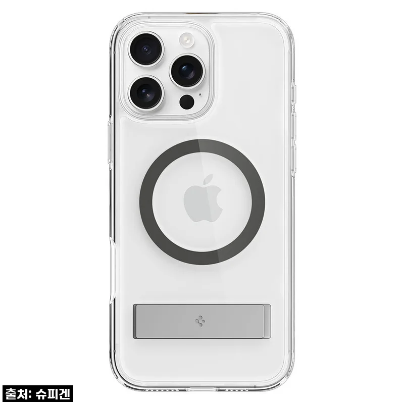 이슈템 떴다! 아이폰16 프로 맥스, 슈피겐 투명 맥세이프 스탠드 케이스 울트라하이브리드S 맥핏 그래파이트 찐후기!