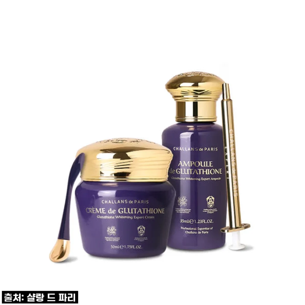 피부 자신감 UP! 샬랑 드 파리 글루타치온 앰플 & 크림 세트, 놓치면 후회할 역대급 기미 관리템!