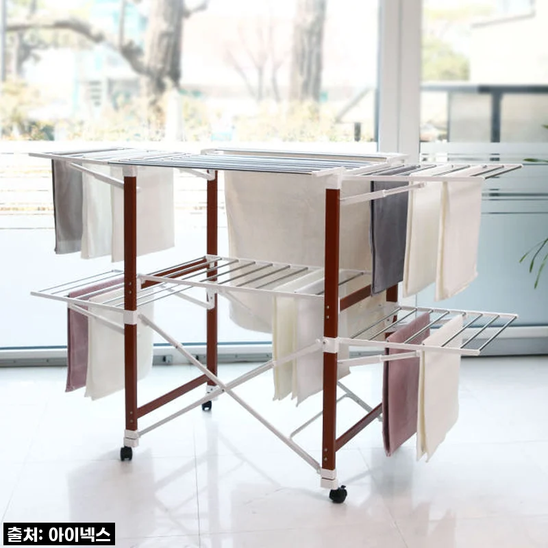 찐후기: 아이넥스 홈그린 원목 대형 빨래건조대, 이불빨래 고민 끝! 인테리어 오브제는 덤이에요!