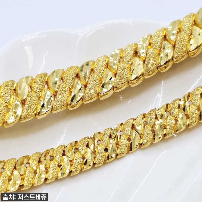 24K 면 체인 광폭 남자 순금팔찌, 관련 이미지 1