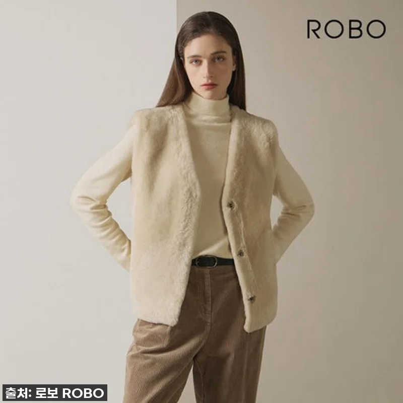 로보 라도마 리버시블 V넥 무스탕 베 관련 이미지 1