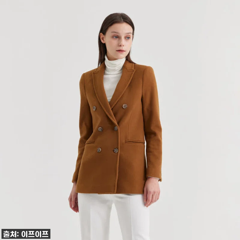 크램38 오로라 카멜 더블 버튼 자켓 관련 이미지 1