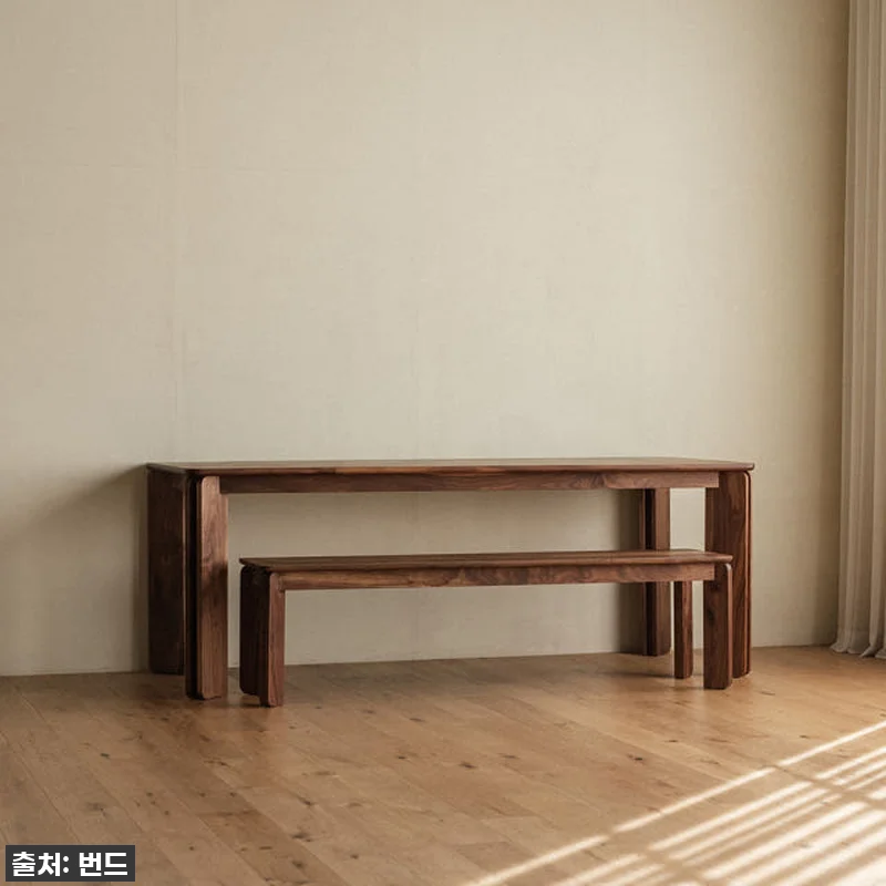 번드 리브 원목 식탁 테이블 월넛 1 관련 이미지 2