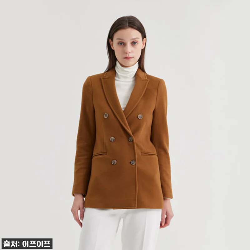 크램38 오로라 카멜 더블 버튼 자켓 관련 이미지 2