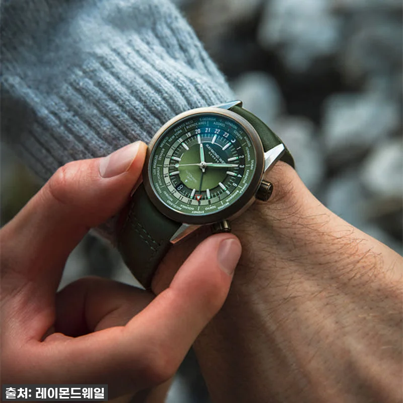 프리랜서 GMT 월드타이머 그린 가죽 관련 이미지 4