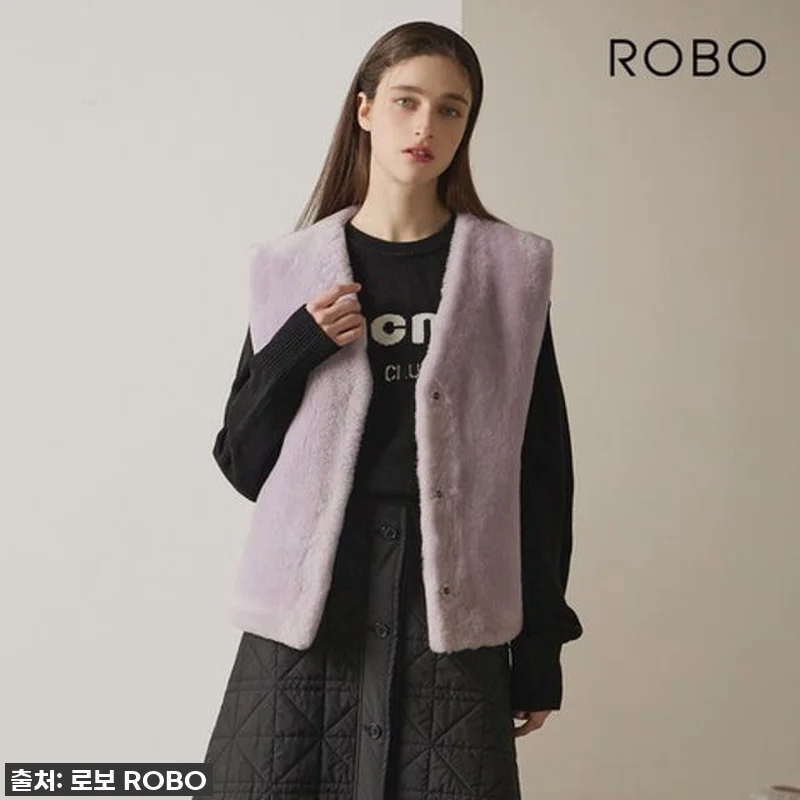 로보 라도마 리버시블 V넥 무스탕 베 관련 이미지 4