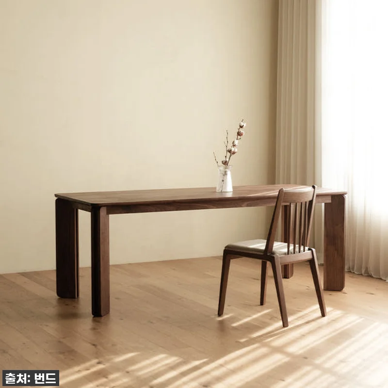 번드 리브 원목 식탁 테이블 월넛 1 관련 이미지 5