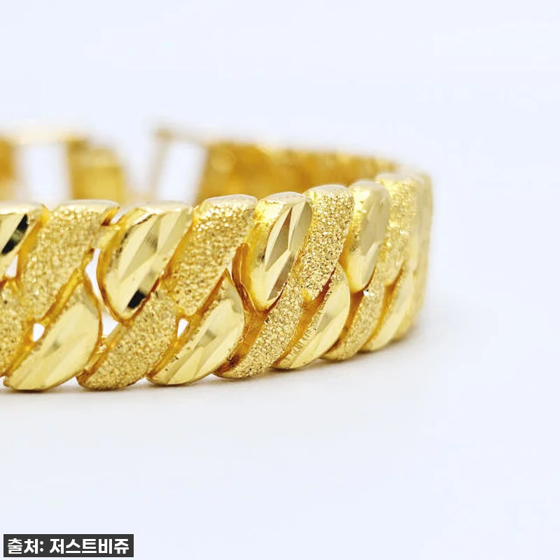 24K 면 체인 광폭 남자 순금팔찌, 관련 이미지 6